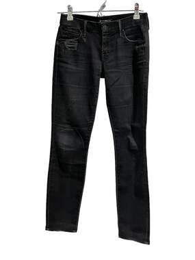 Mother The Looker Destroyed Ride Straight Ankle Black Jeans Women's Size 25